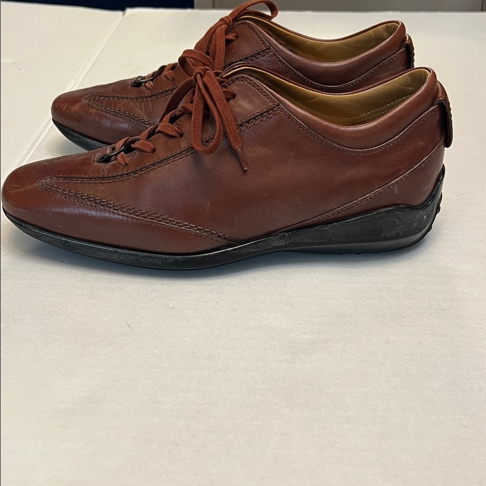 TOD’S WOMENS BROWN LEATHER DRIVING SHOES SIZE 38.5 - Picture 6 of 16